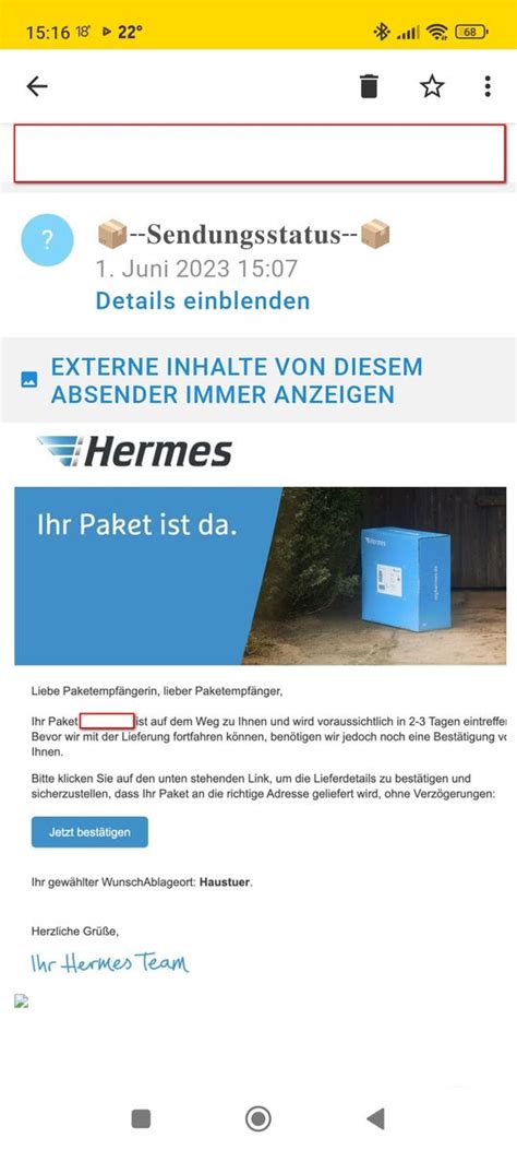 hermes paket spam|hermes phishing mail einloggen.